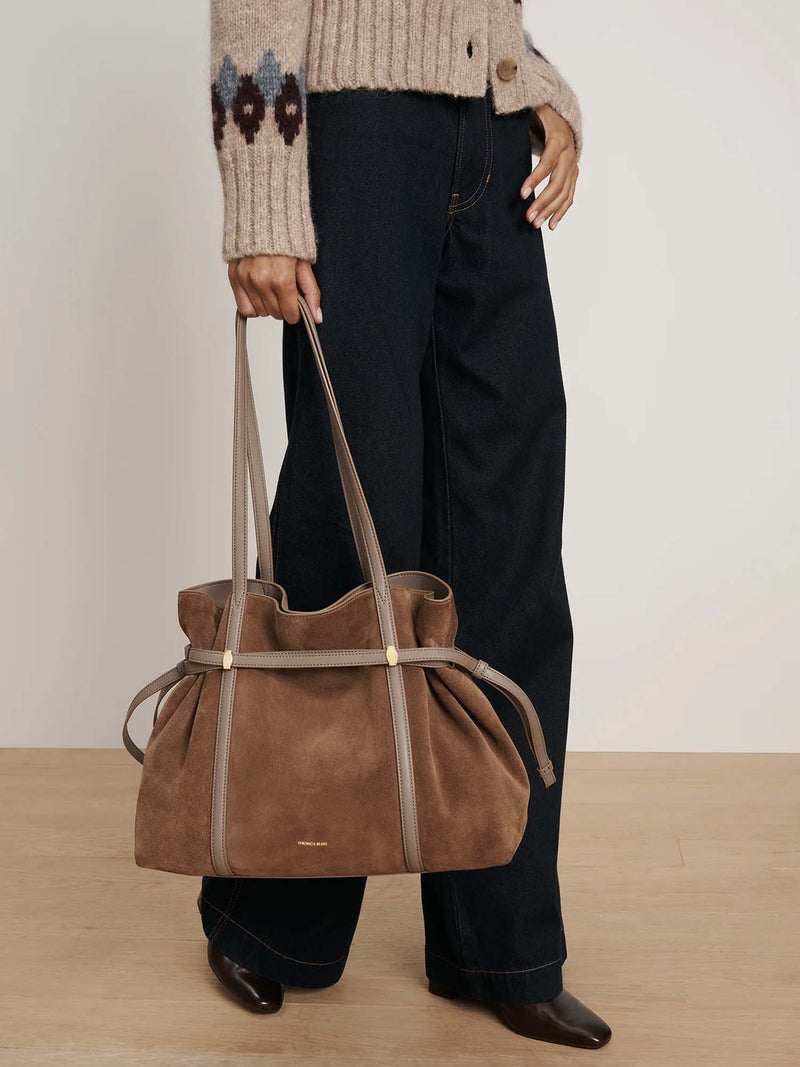 Veronica Beard Suede Lasso Bag