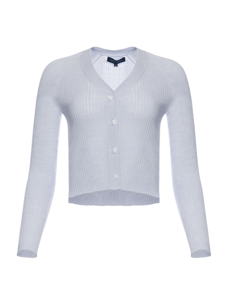 Patrick Assaraf Cupro Ribbed Cardigan