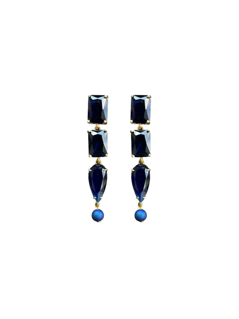 CENTROPERCENTCASHMIRE Cabochon Asymmetrical Earrings