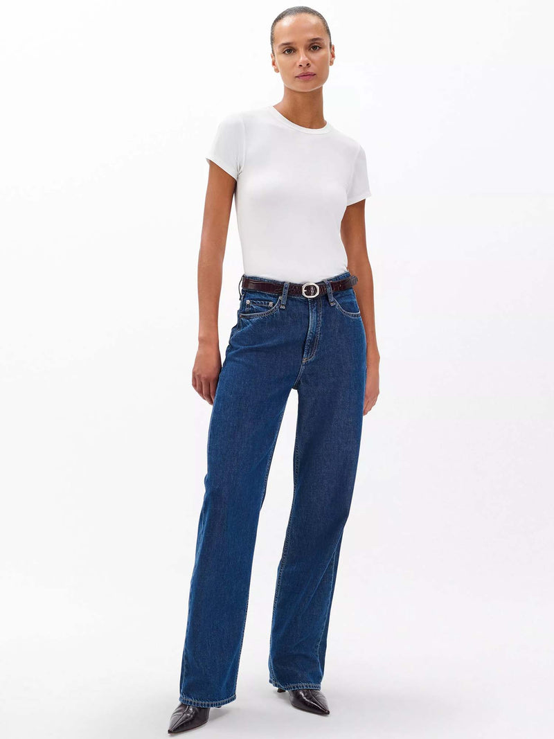 Rag &amp; Bone Feather Weight Logan Mr Wide Leg Jeans