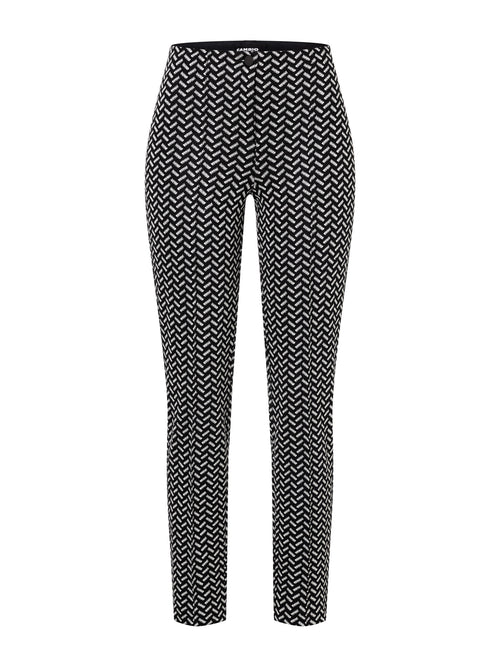 Cambio Ros Pants in Geometric Print Black/White
