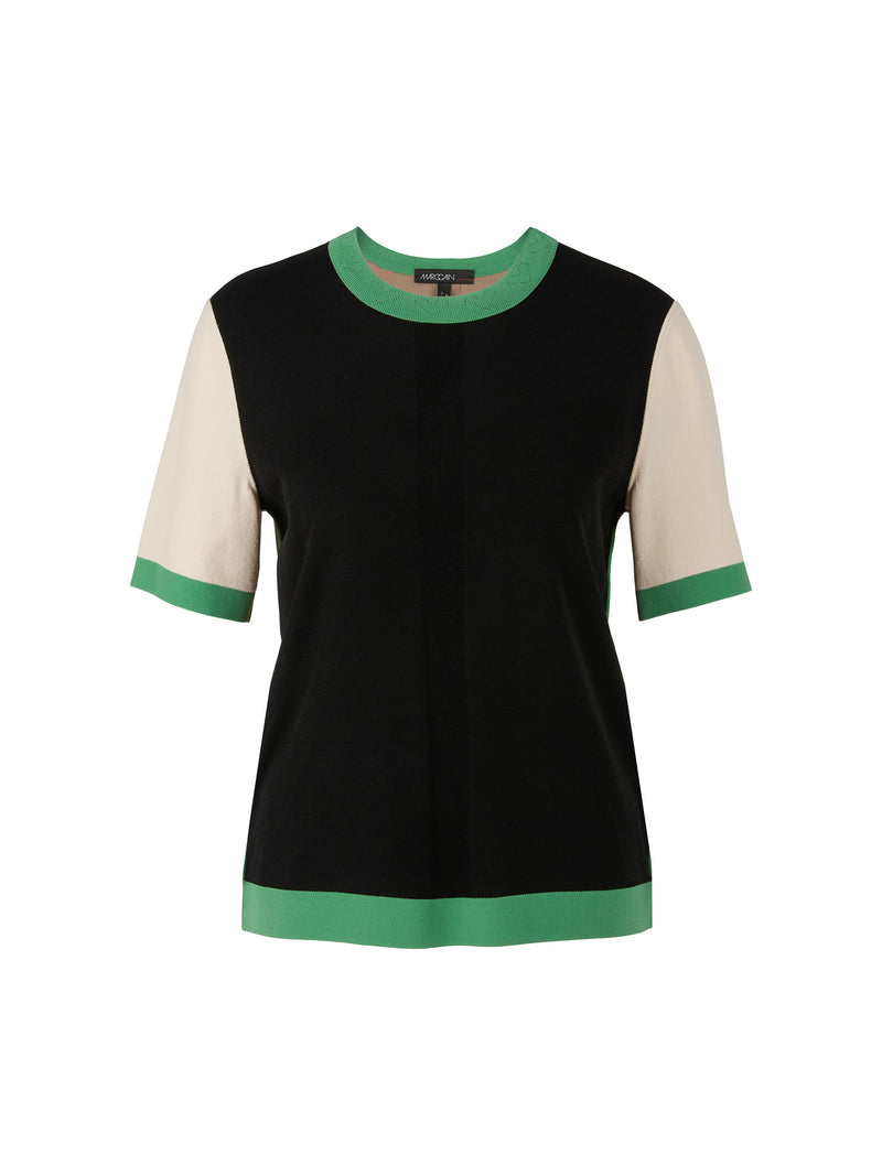 Marc Cain "Rethink Together" Colour-block Sweater Black