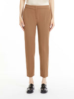 Max Mara Collection 3Pegno Pleated Jersey Trouser Camel