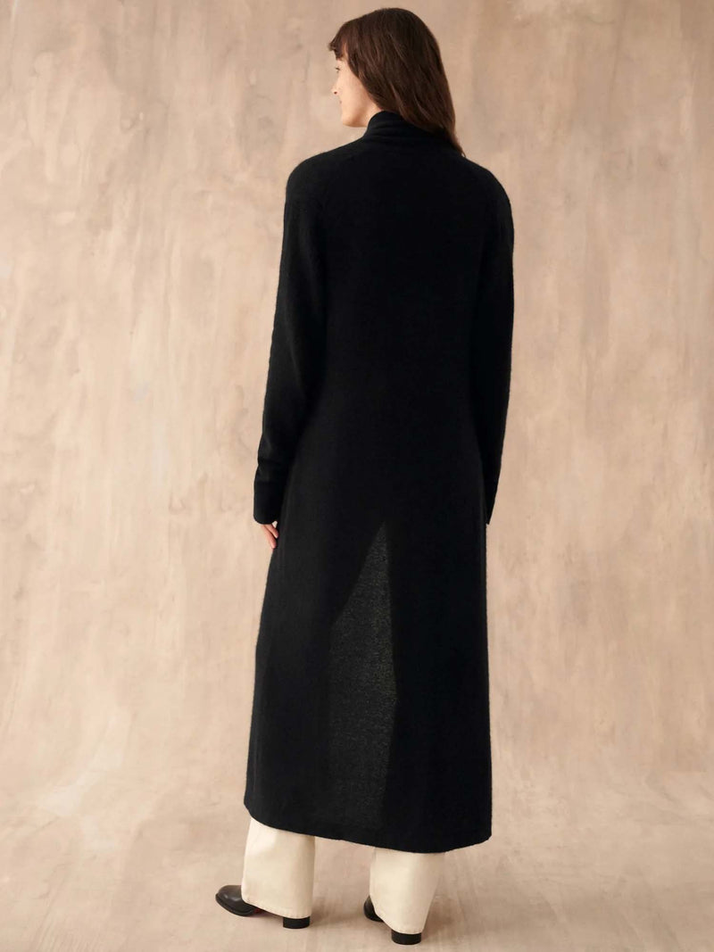 White + Warren Luxe Robe Black