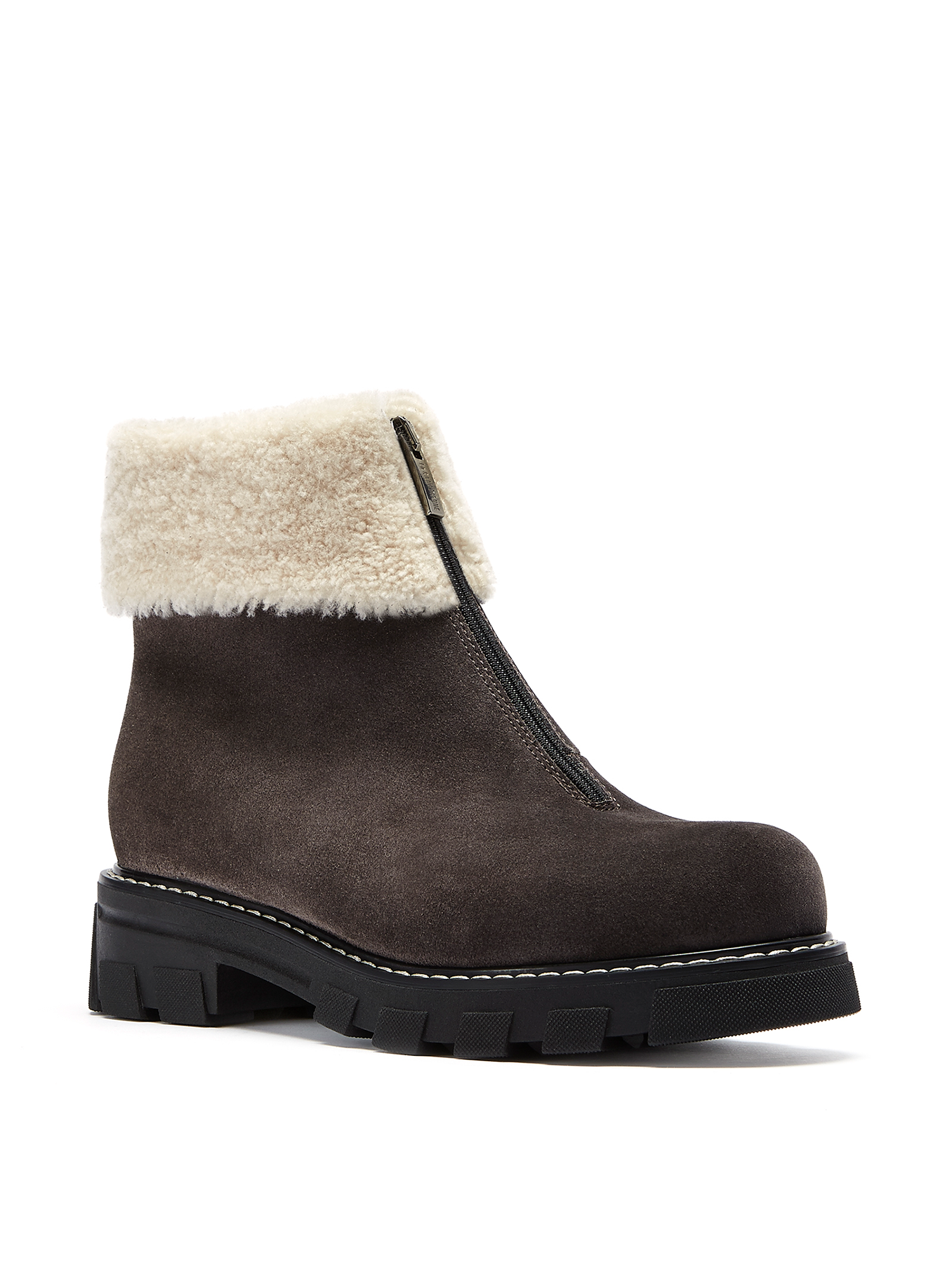 Shearling sales suede boots