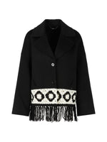 Marc Cain Ethnic-Style Wool Jacket Black
