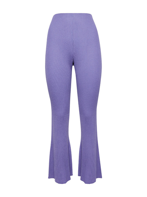 Wolford Merino Rib Trousers Iris Bloom