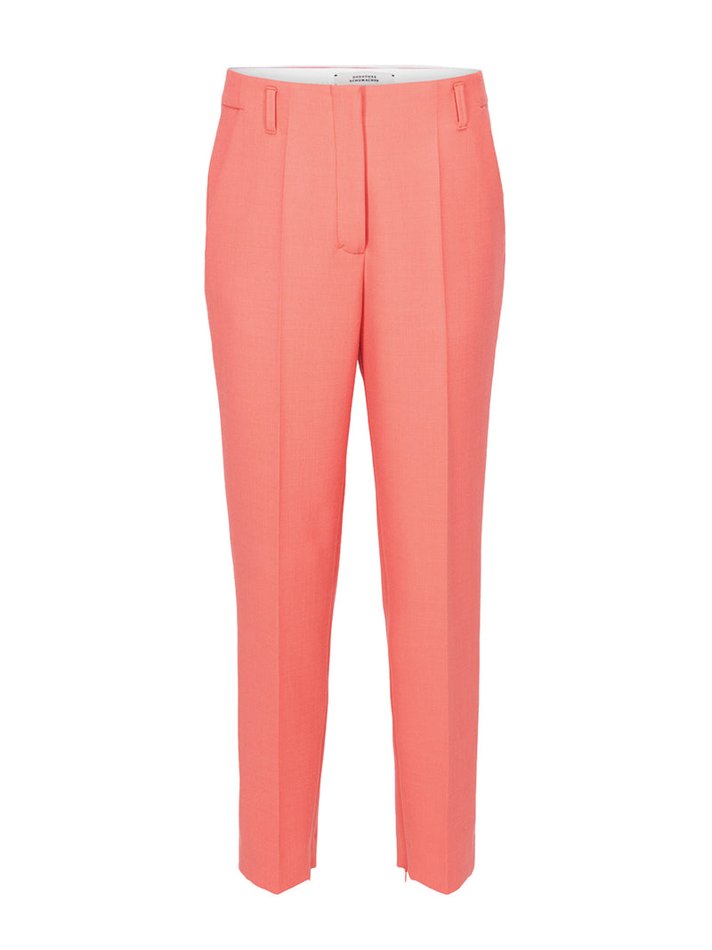 Dorothee Schumacher Refreshing Ambition Tailored Cigarette Pants Coral Pink