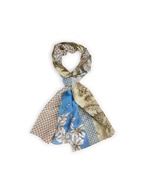 Marc Cain Scarf With Mixed Patterns Soft Breath 