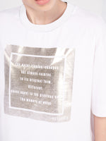 Peserico T-Shirt with Quote Detail in Cotton