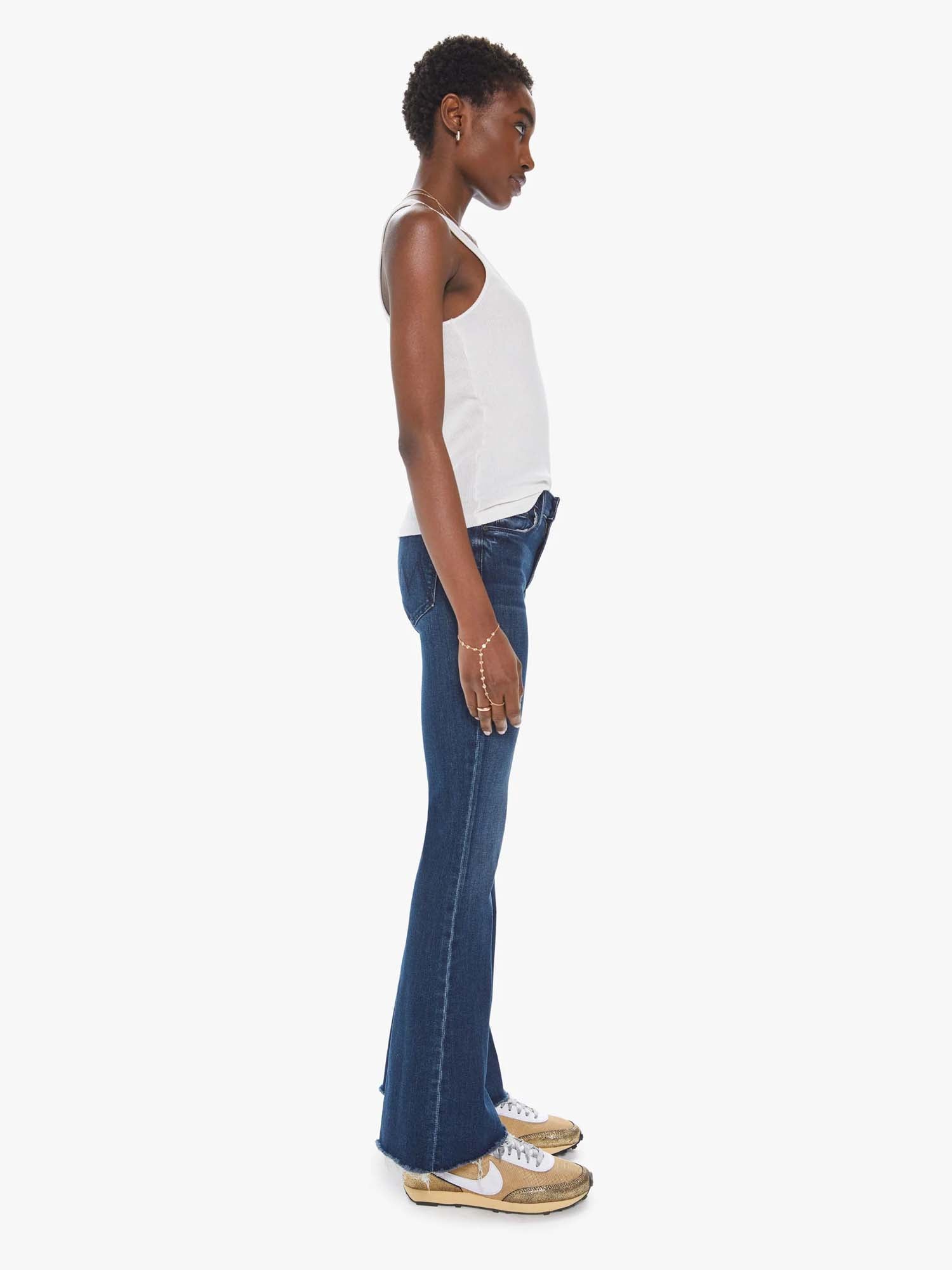 Mother weekender cheap fray jeans