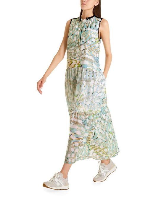 Marc Cain Sports Dress with Tiered Flounces water Kiss