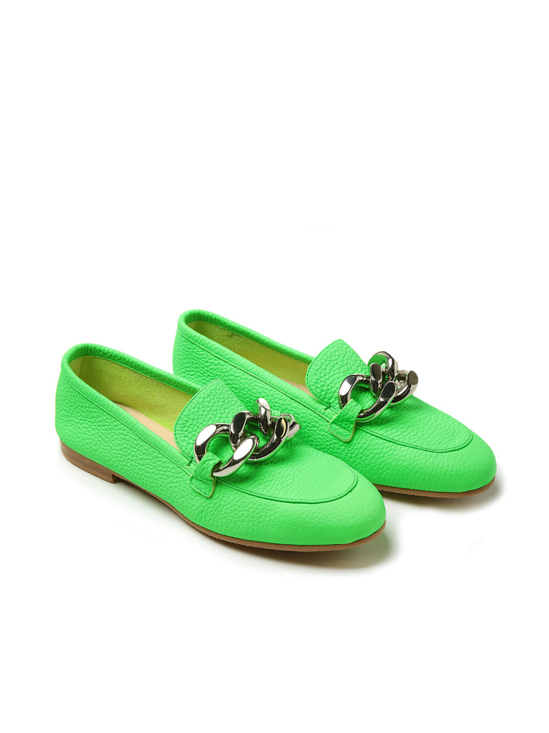 Casadei Antilope Chain Loafer Green