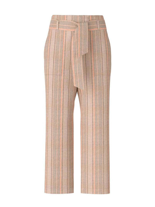 Marc Cain Collection Paperbag Pants in Linen Blend Granola
