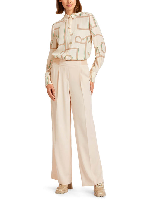 Marc Cain Elegant Wide Pants Creme