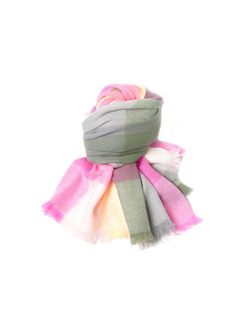 Repeat Wool/Organic Cashmere Woven Scarf Blossom