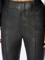 Frame Pintuck Leather Trouser Noir