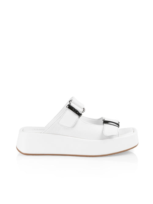 Marc Cain Strap Sandals with Small Platform Sole Off White