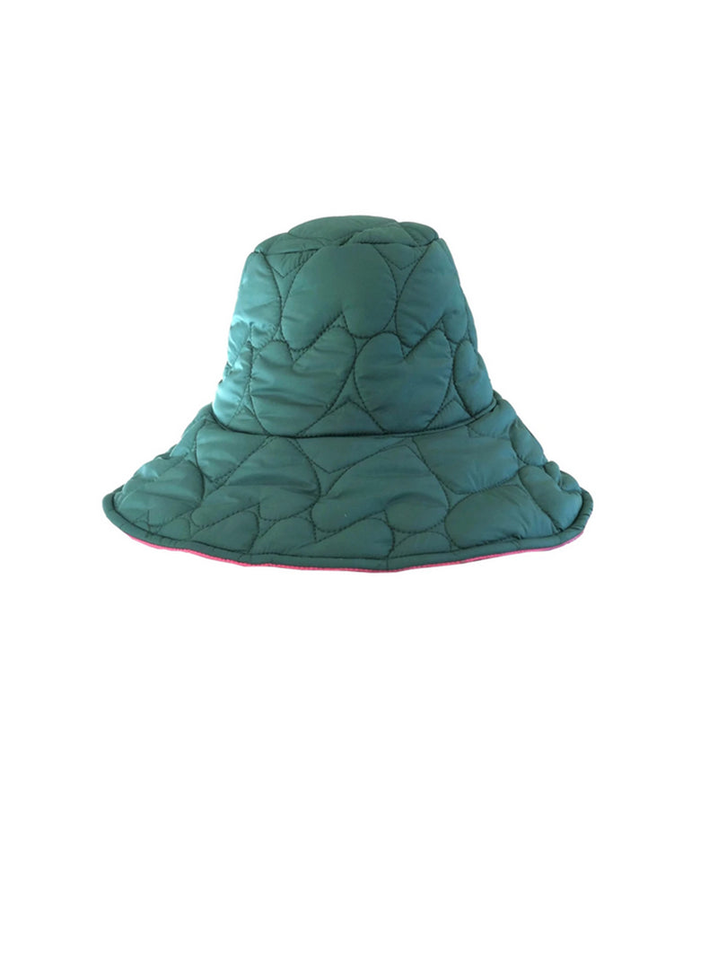 Kerri Rosenthal Imperfect Heart Quilted Reversible Bucket Hat