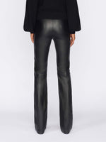 Frame Pintuck Leather Trouser Noir