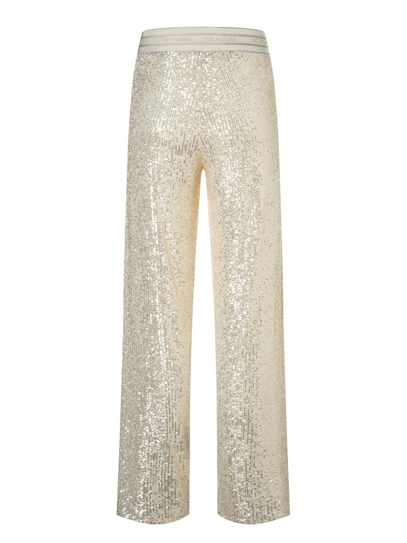 Cambio Alice Sequin Pants OffWhite