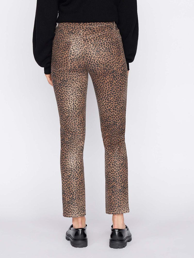 Frame Le Sylvie Coated Leopard Pants Multi