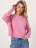 Repeat Organic Cashmere Knitted Round Neck Pullover Blossom
