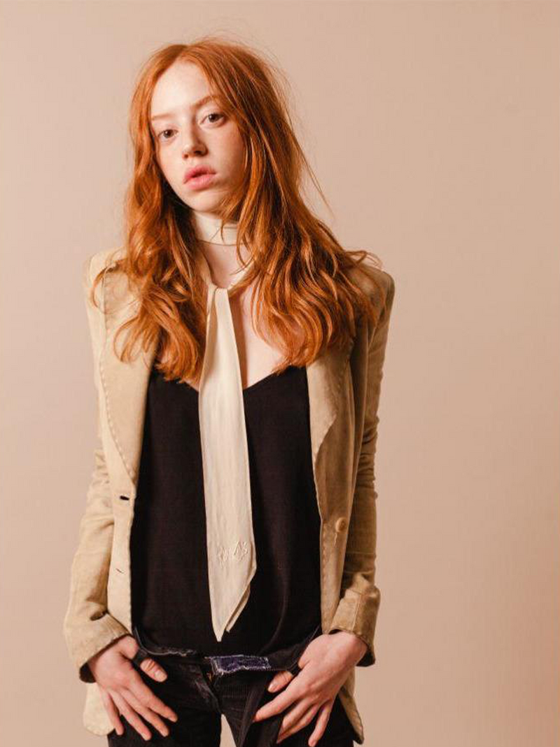 Rockins Plain Super Skinny Embroidered Scarf