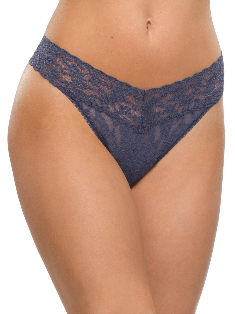 Hanky Panky Original Rise Thong 771101 Blue Solace One Size - The BraBar &  Panterie