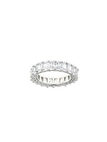Maya J Emerald Cut Eternity Ring Clear
