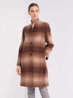 Peserico Wool &amp; Alpaca Maxi Check Coat