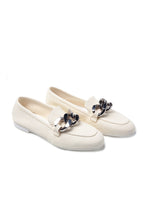 Casadei Antilope Chain Loafer Off White