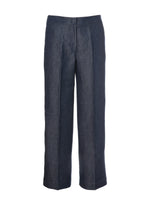 QL2 Sabina Ankle Relaxed Straight Pant Navy