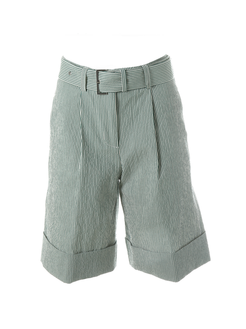 Peserico Pleated Shorts in Cotton Stretch