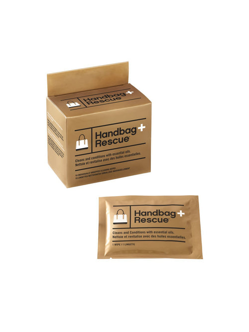 Handbag Rescue All-Natural Cleaning Wipes - Box of 10 Individually Wrapped Wipes