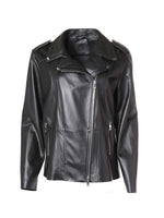 DESA Classic Leather Biker Jacket Black