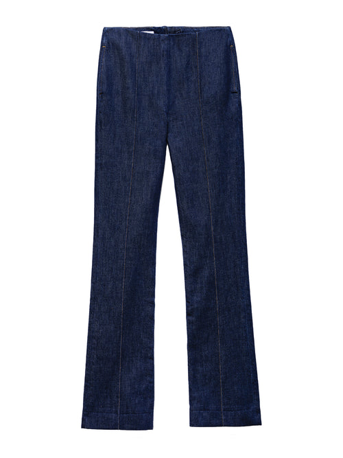 Frame Pintuck Denim Trouser Rinse
