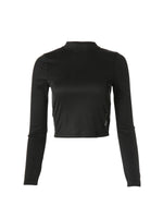 Koral Luca Marlow Long Sleeve Crop Top Black