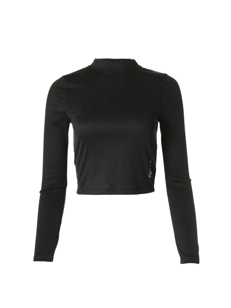Koral Luca Marlow Long Sleeve Crop Top Black