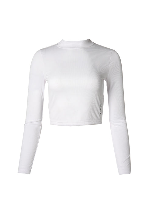 Koral Luca Marlow Long Sleeve Crop Top White