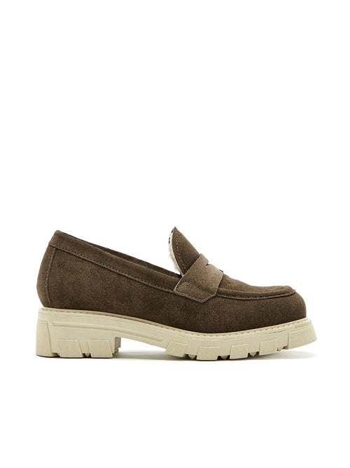 La Canadienne Darcy Suede Shearling Lined Stone Oiled 