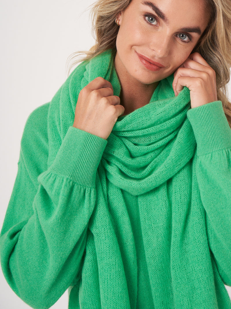 Repeat Loose Knit Cashmere Scarf 