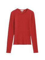 Rag & Bone Essential Rib LS Burgundy