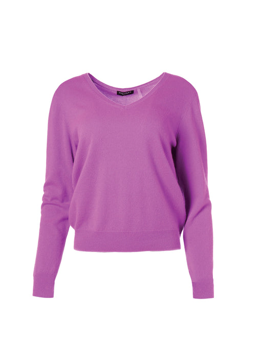 Repeat Cashmere V-Neck Sweater Violet 