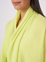 Repeat Cashmere Cardigan with Shawl Neck Lime