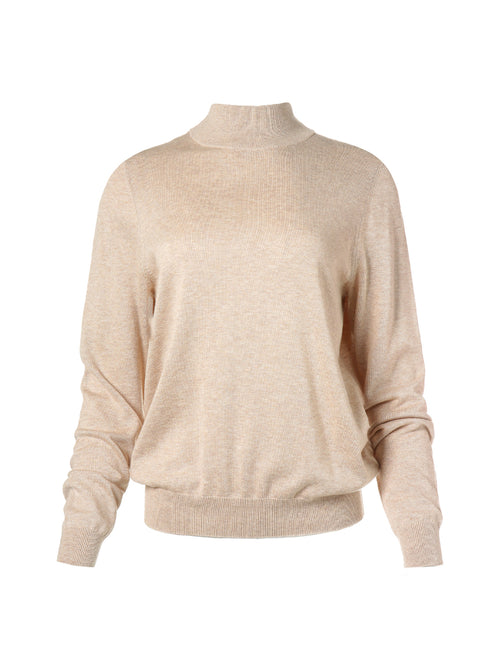 Repeat Cotton Blend Sweater Light Beige