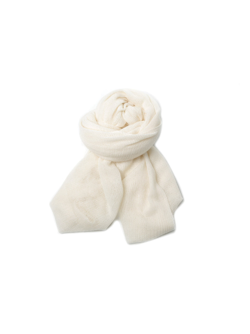 Repeat Loose Knit Cashmere Scarf  Cream