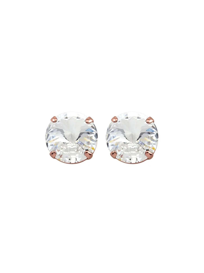 Rebekah Price Rivoli Studs Earrings Rose Gold Crystal