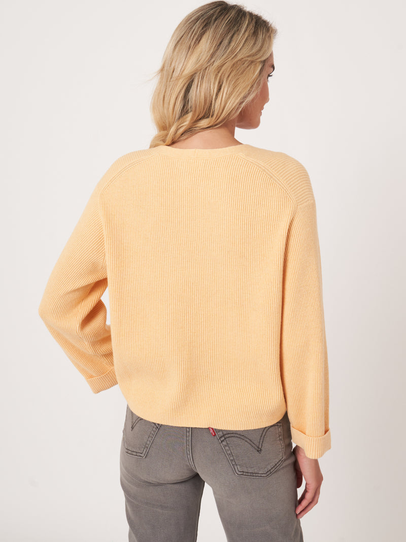 Repeat Vneck Knitted Pullover - UPLOAD