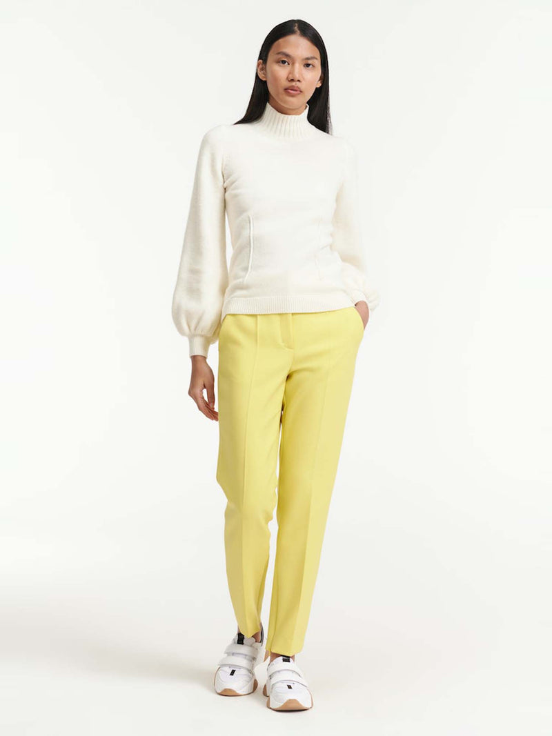 Dorothee Schumacher Refreshing Ambition Tailored Cigarette Pants Bright Yellow